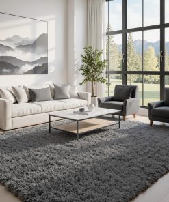 Alternative view of 8x10 Fluffy Shag Area Rugs for Living Room Bedroom: Soft Plush Carpet Grey | Upgraded Non-Slip Thick Memory Foam. Ultra Soft. Non-Shedding Fuzzy Carpet. Easy Clean Decor for Kids Room. Nursery. Playroom